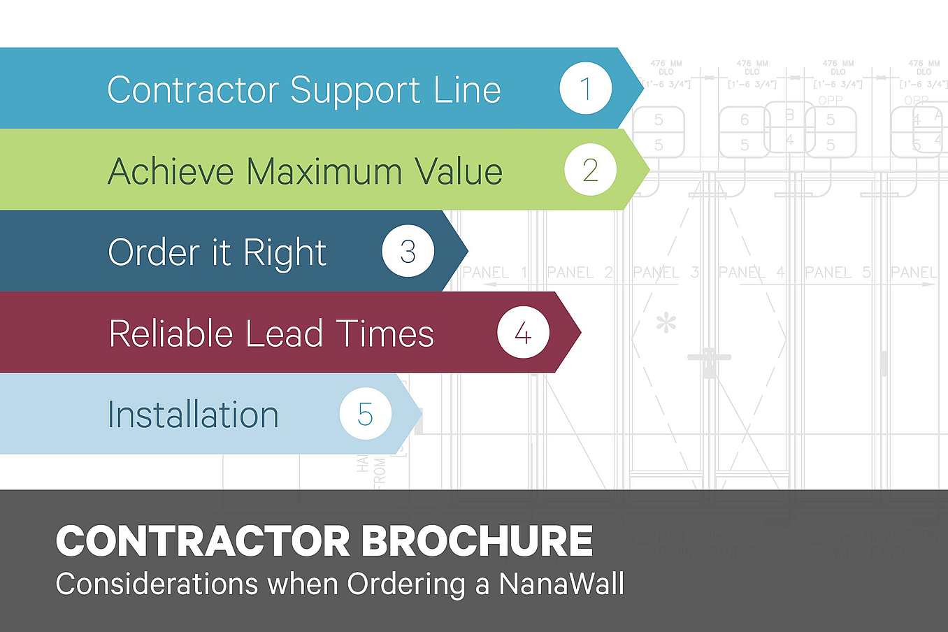Nanawall Contractor Brochure: Considerations when Ordering a NanaWall