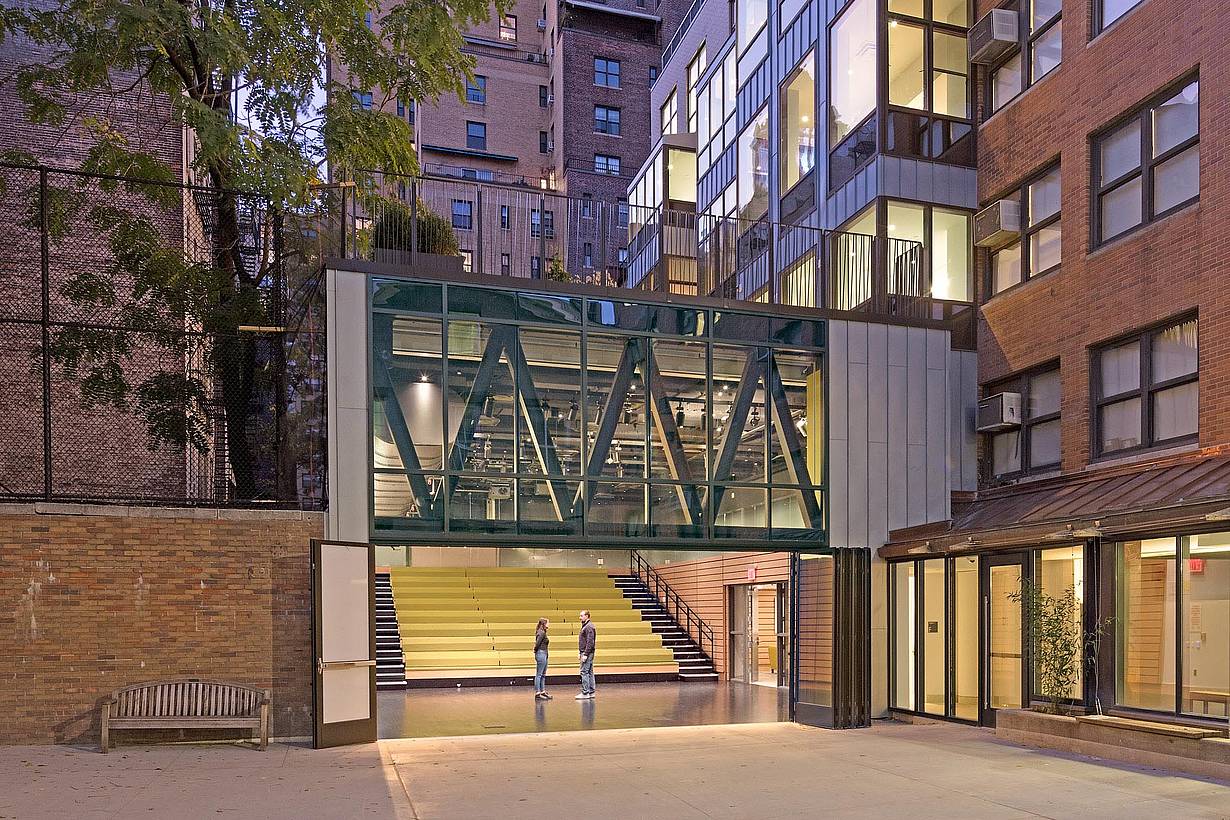 new additon to 21st century school design with folding glass walls