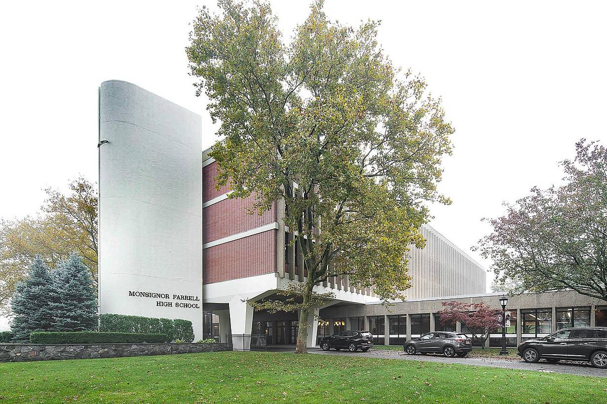 acoustic glass wall systems at Farrell High School