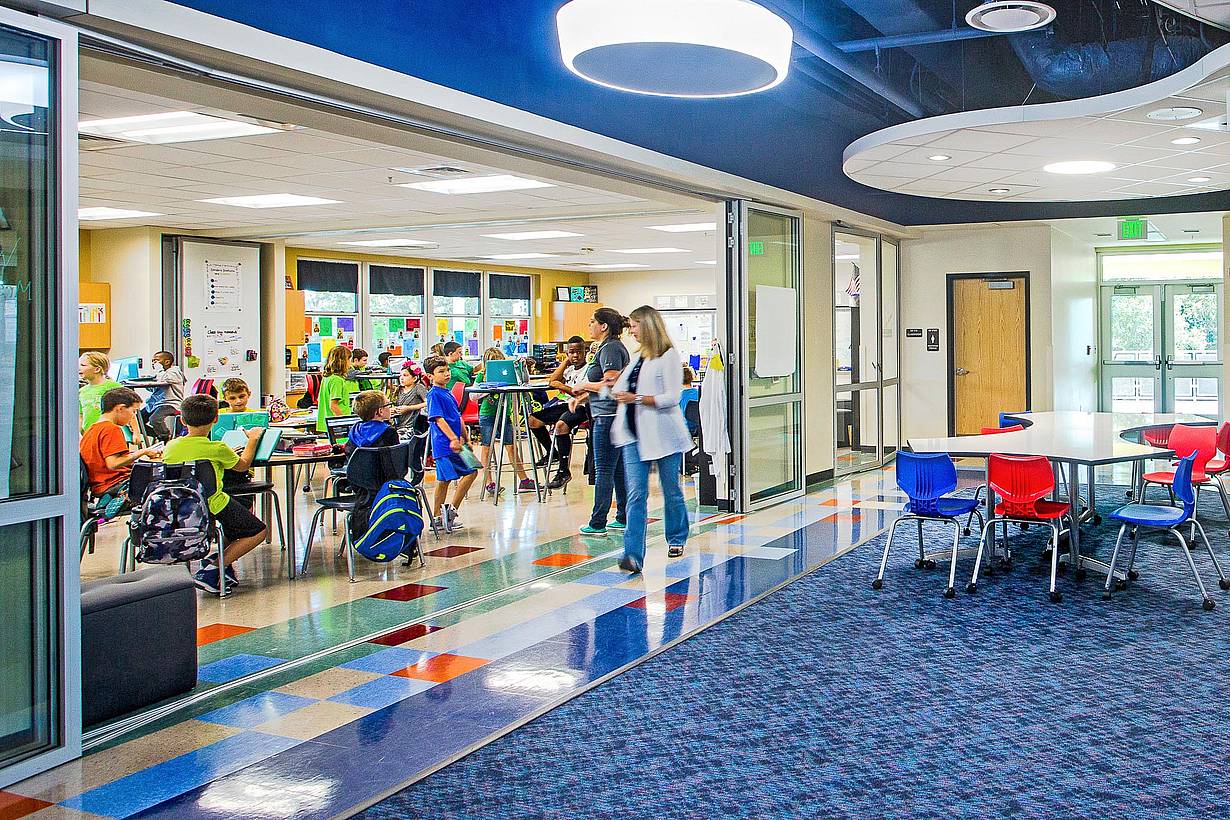 commercial folding glass doors in schools