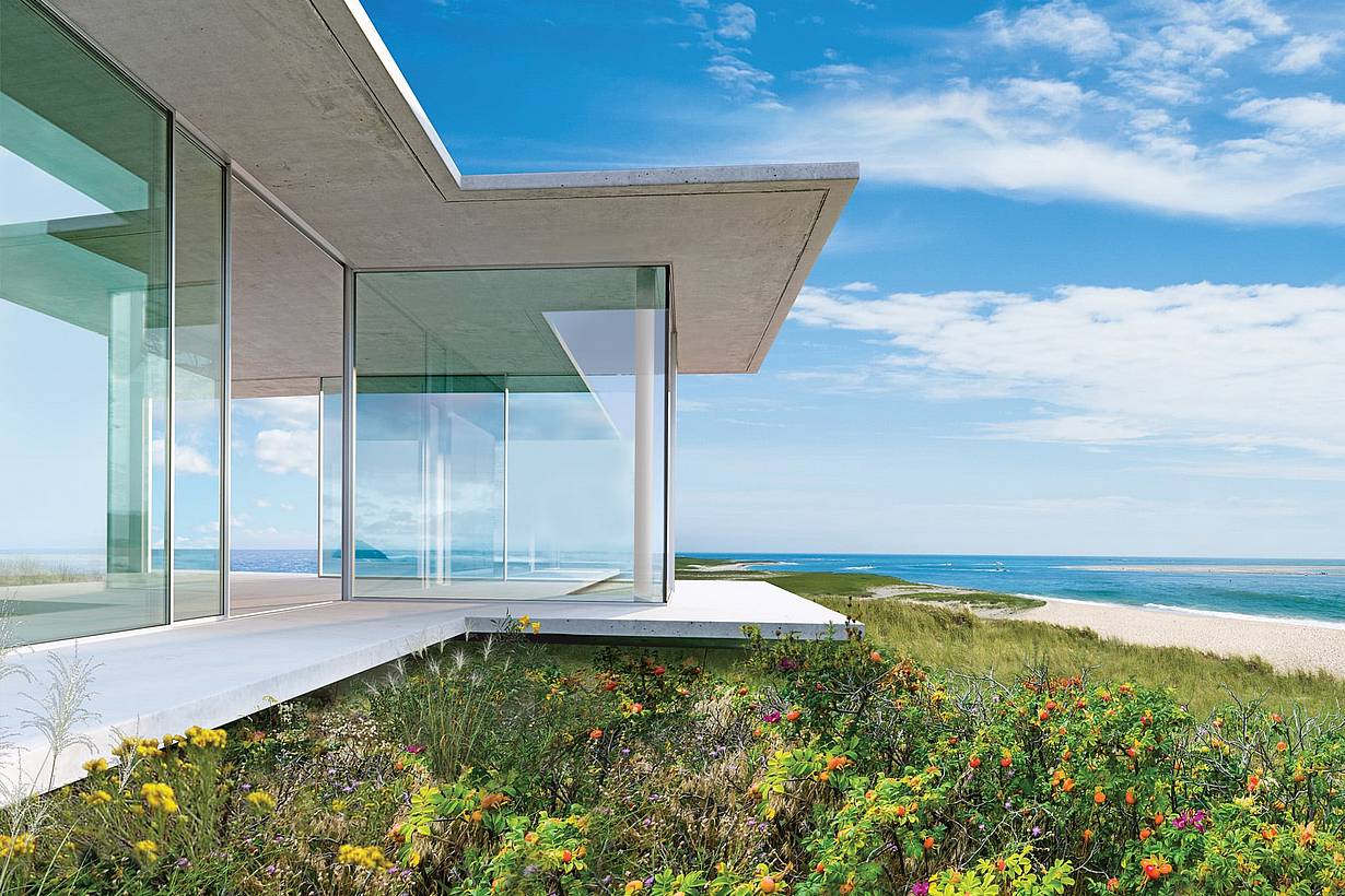 residential glass walls in must see beach house