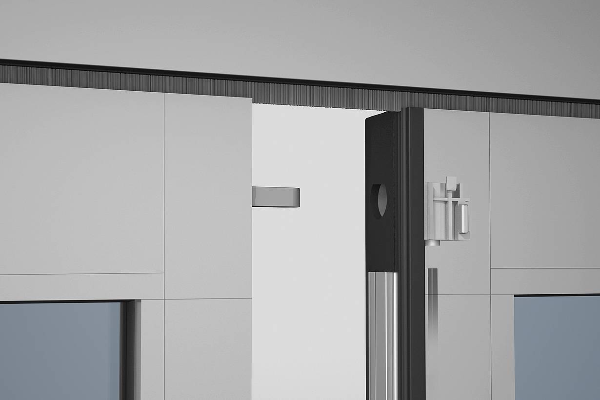 NanaWall HSW60 stacking glass wall security interlock