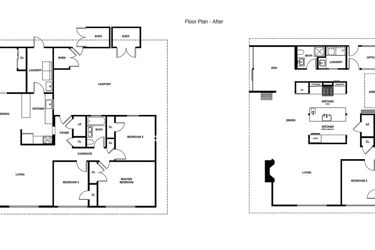 Eichler homes floorplan with NanaWall folding door