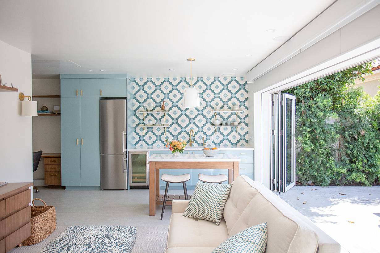 Garage conversion into ADU with NanaWall moveable glass wall systems