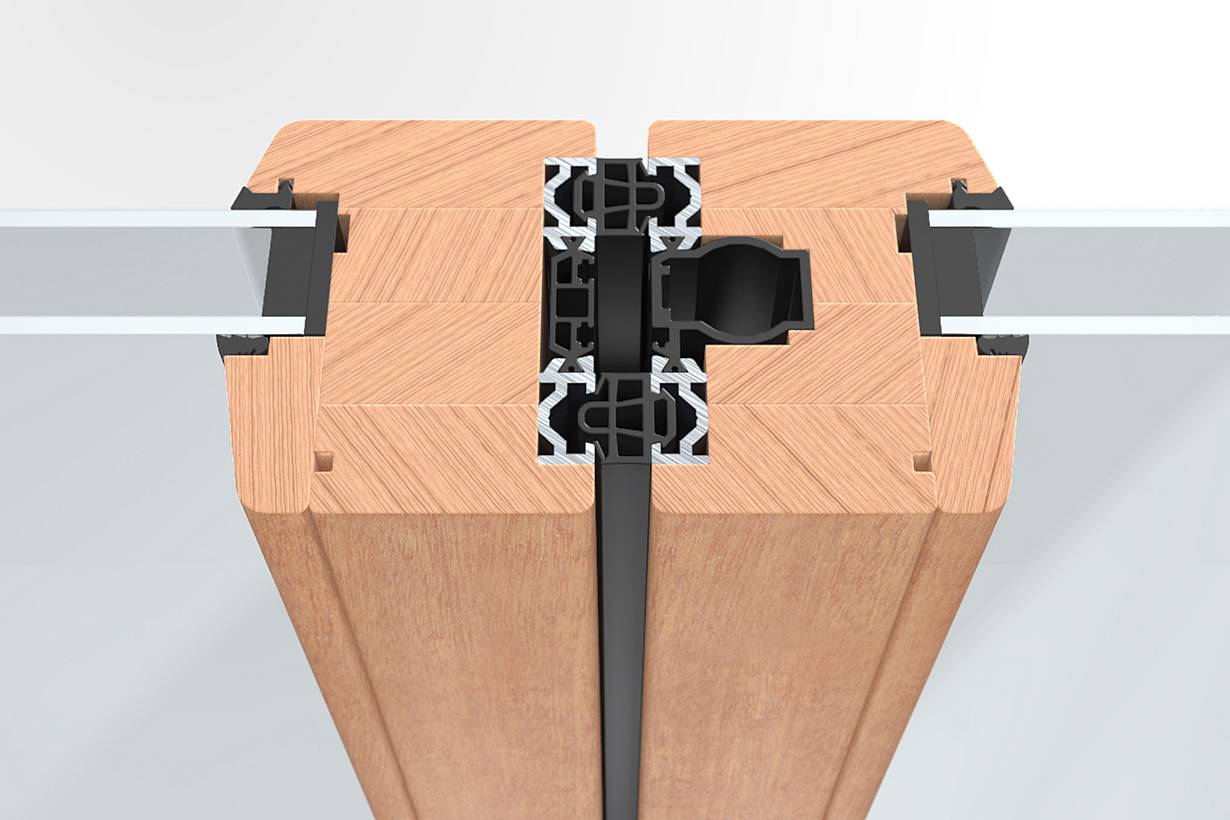 quadruple laminated cross grained wood frame