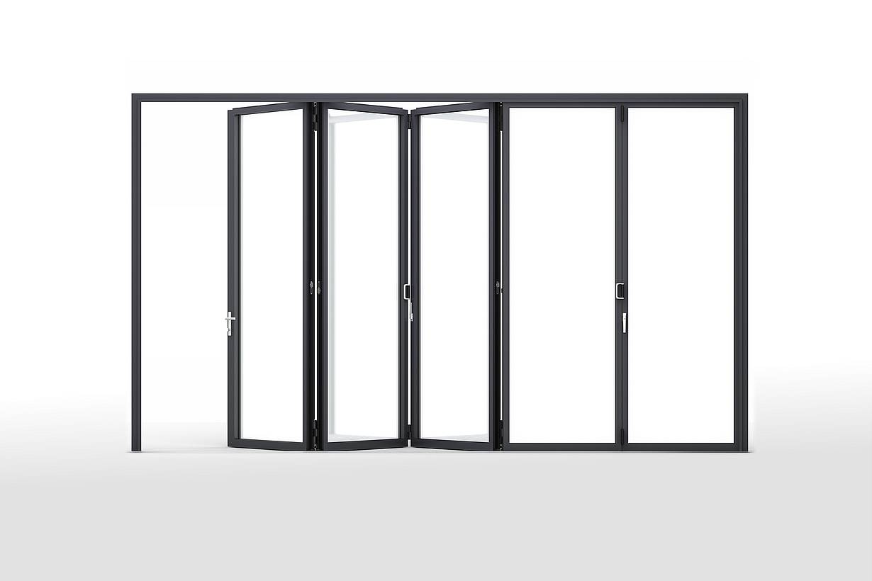 slimmest framed folding glass walls