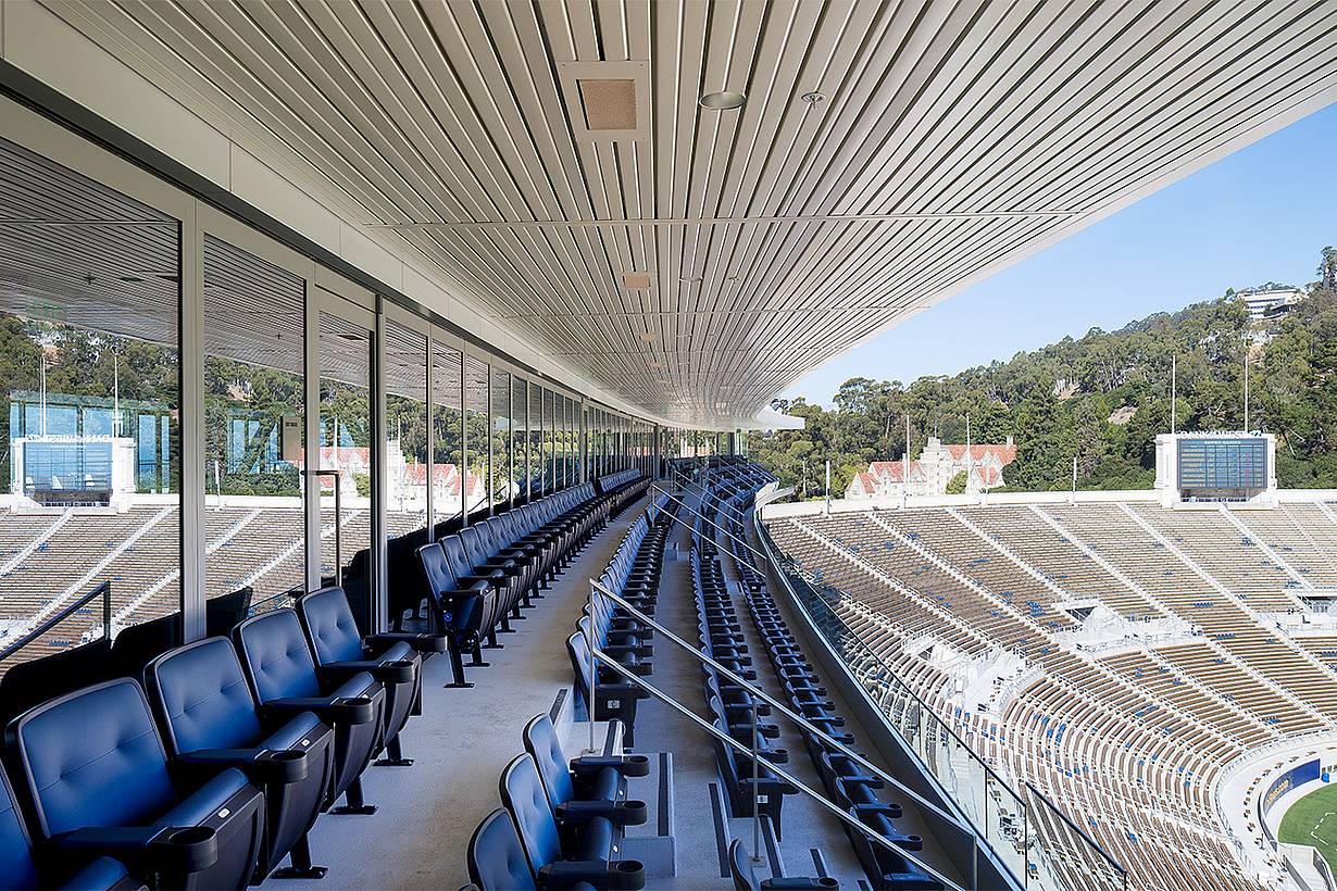 Cal Stadium with NanaWall stacking glass wall systems