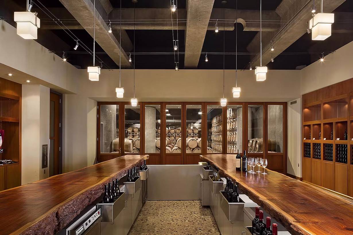 wood framed retractable glass walls