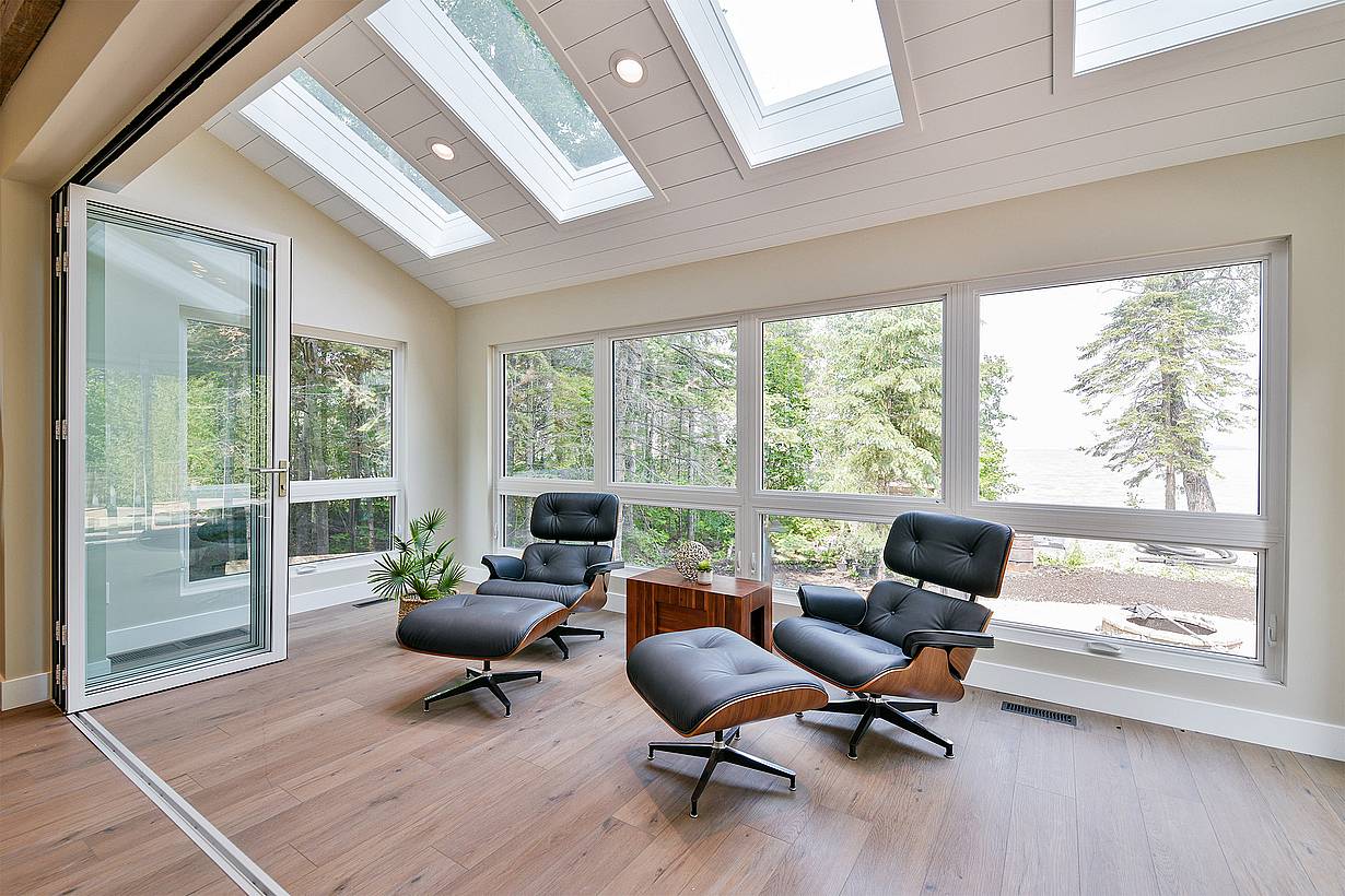 aluminum framed residential glass walls