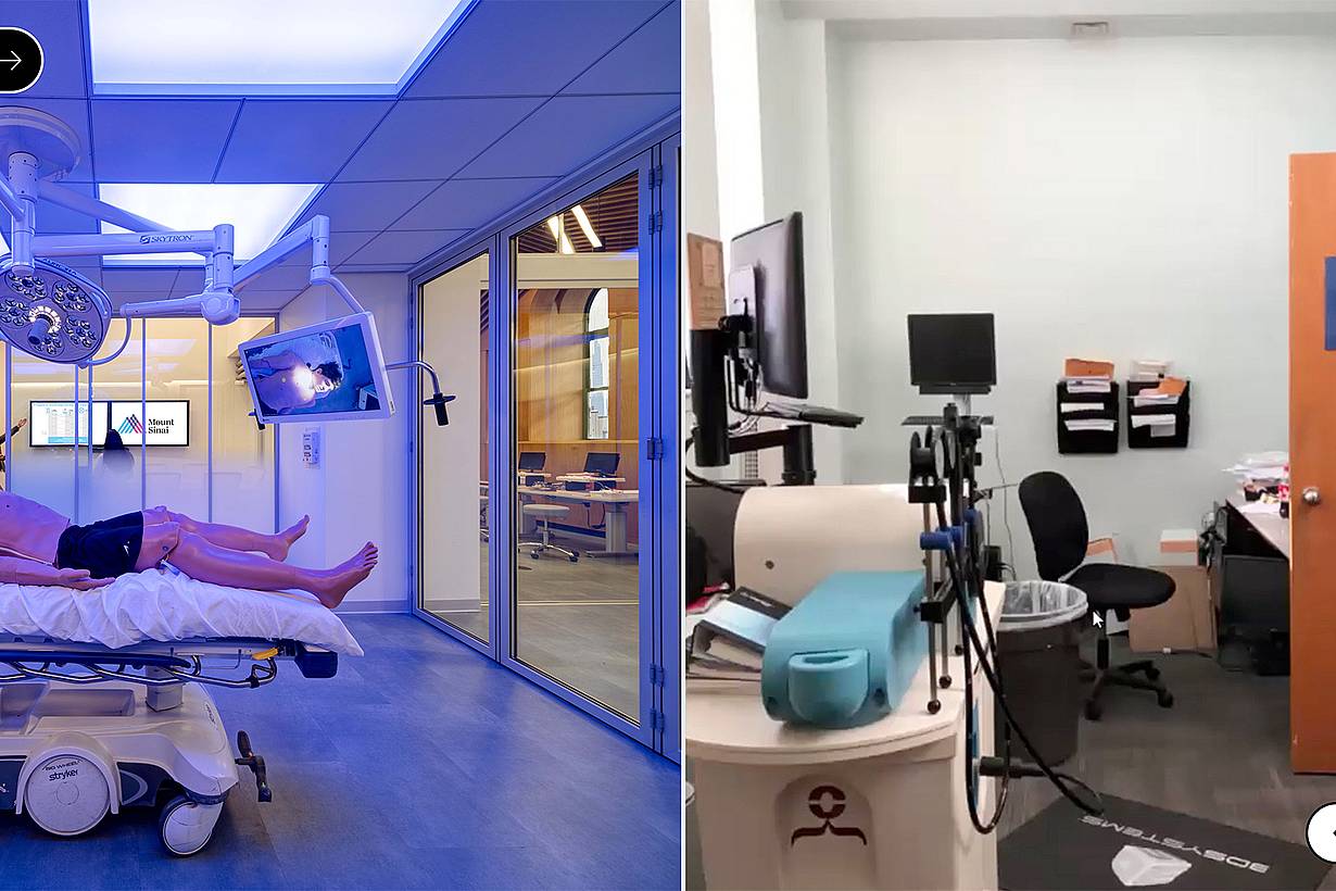 surgical learning facility with NanaWall glass wall systems