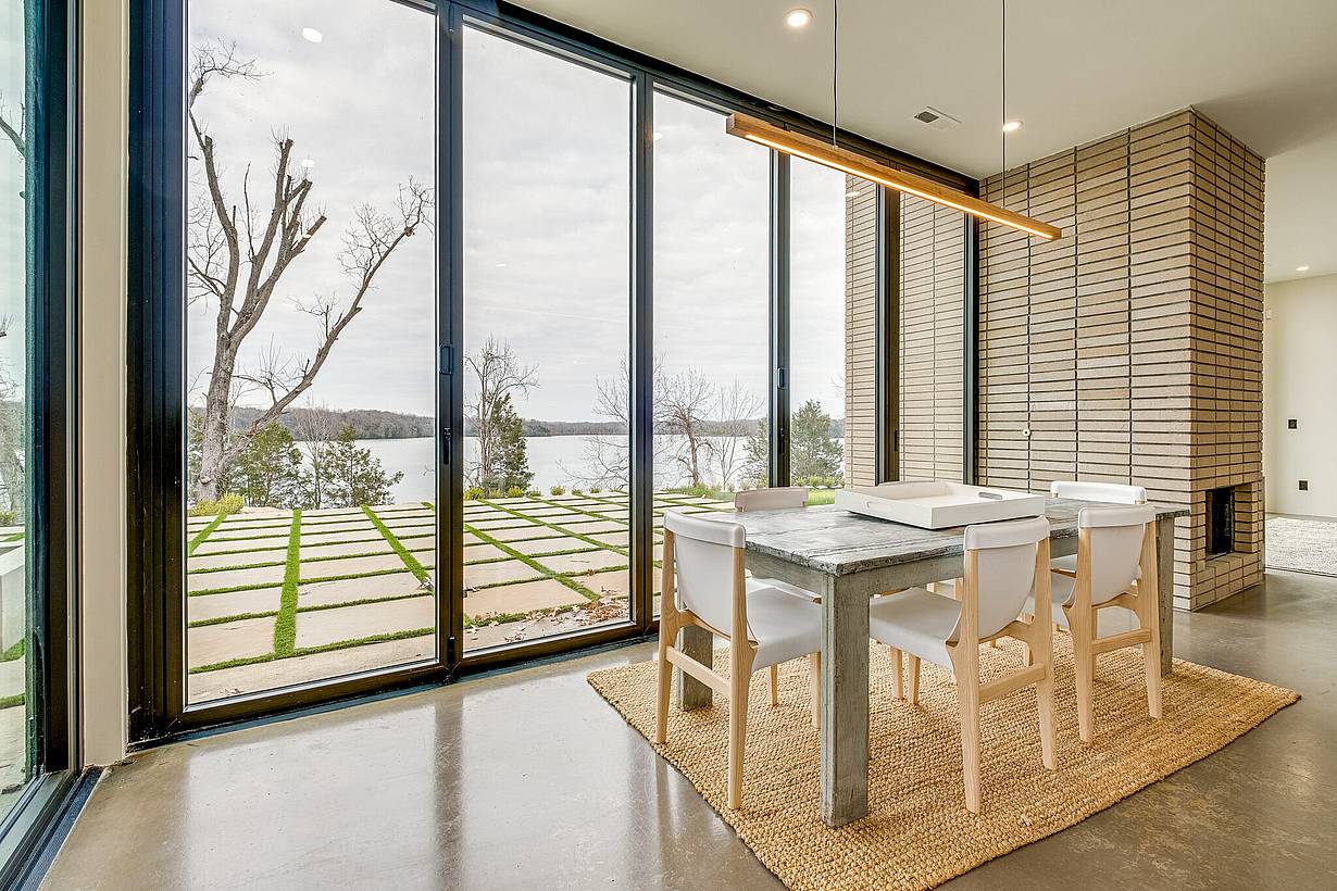Floor-to-ceiling FourFold glass wall system