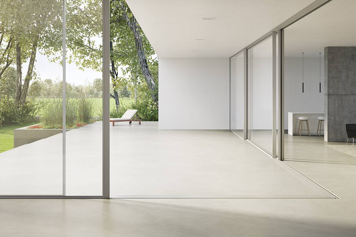 open corner sliding glass door system