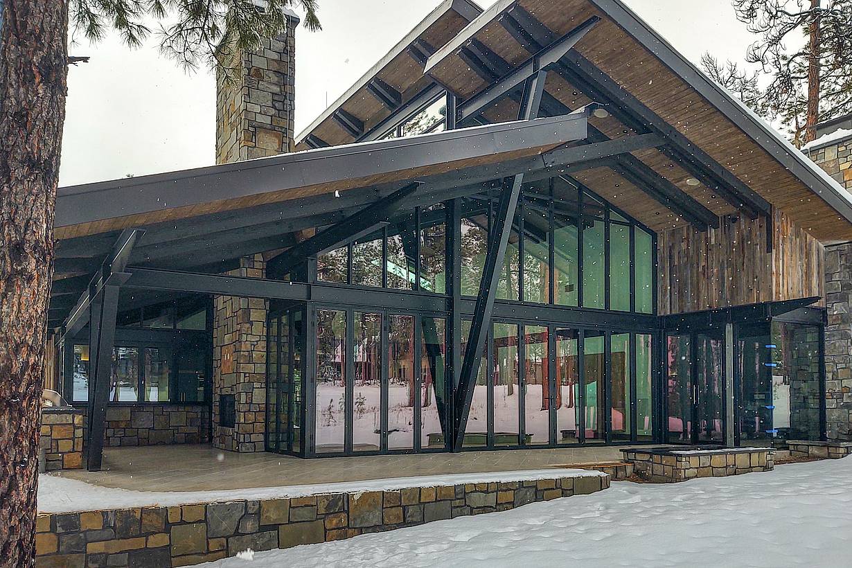 opening glass doors in winter