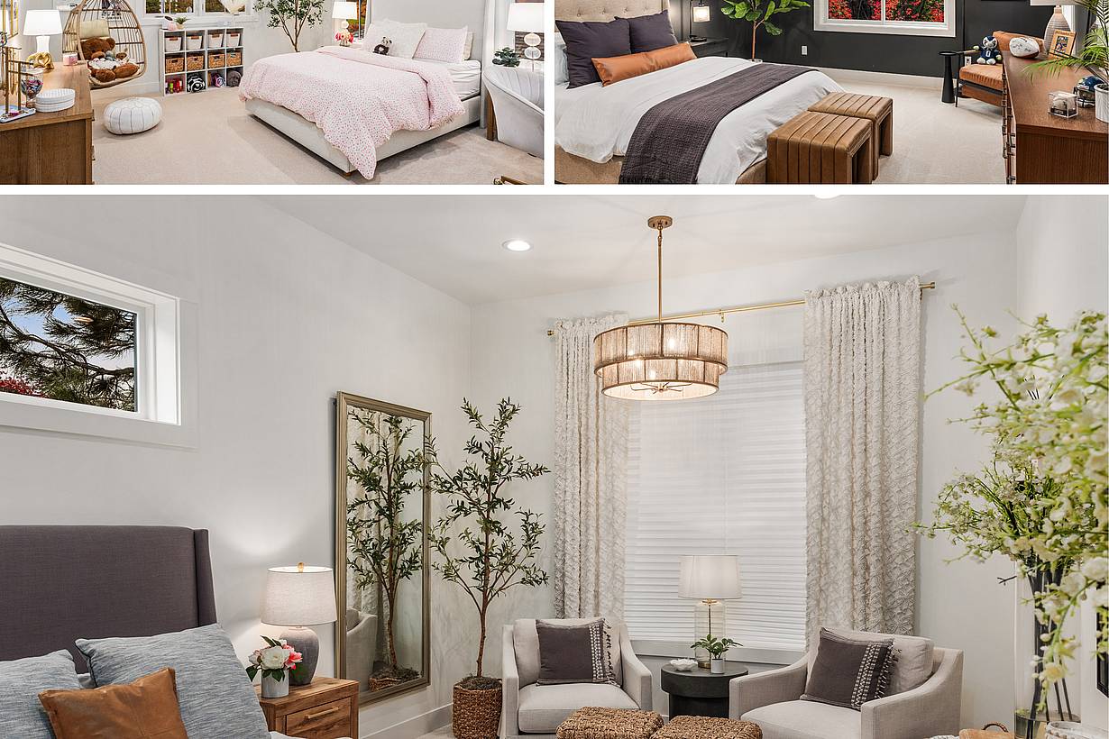 Custom home bedroom interiors