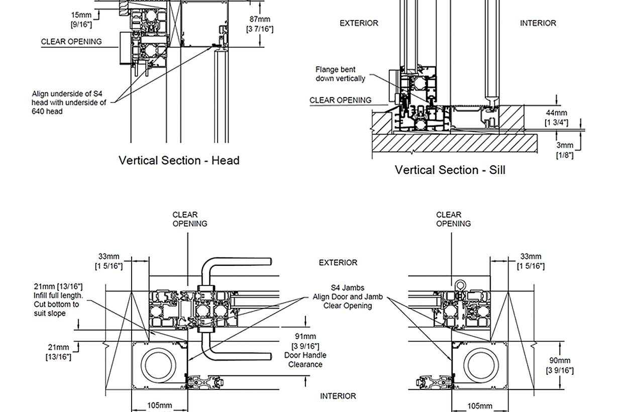 installtion details for NanaWall glass patio door screen solution
