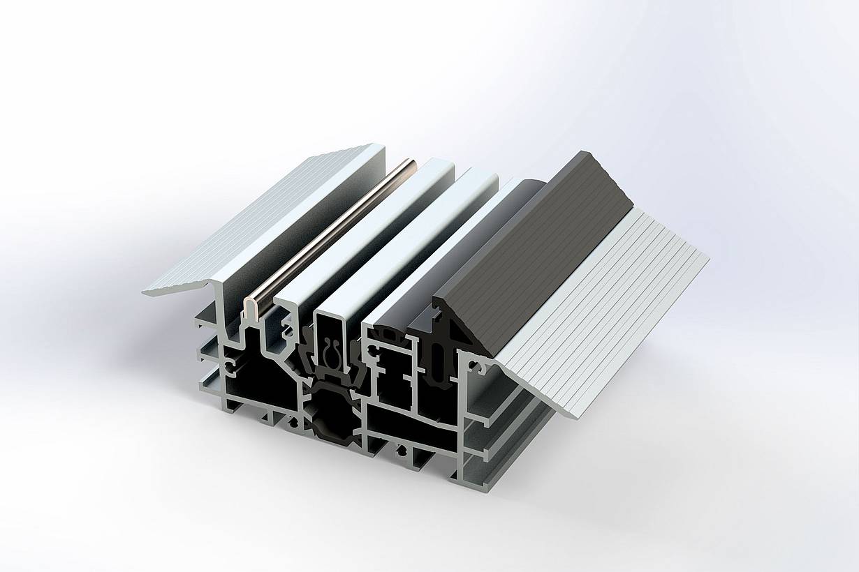 NanaWall Low Profile Saddle Sill with UniverSILL - Outswing Animation