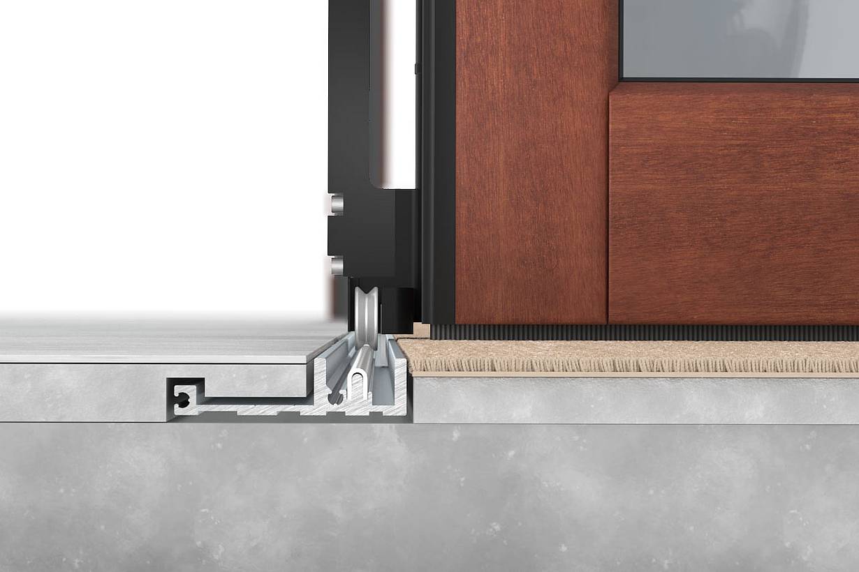 NanaWall Surface Mounted Flush - Outswing Suggested Installation