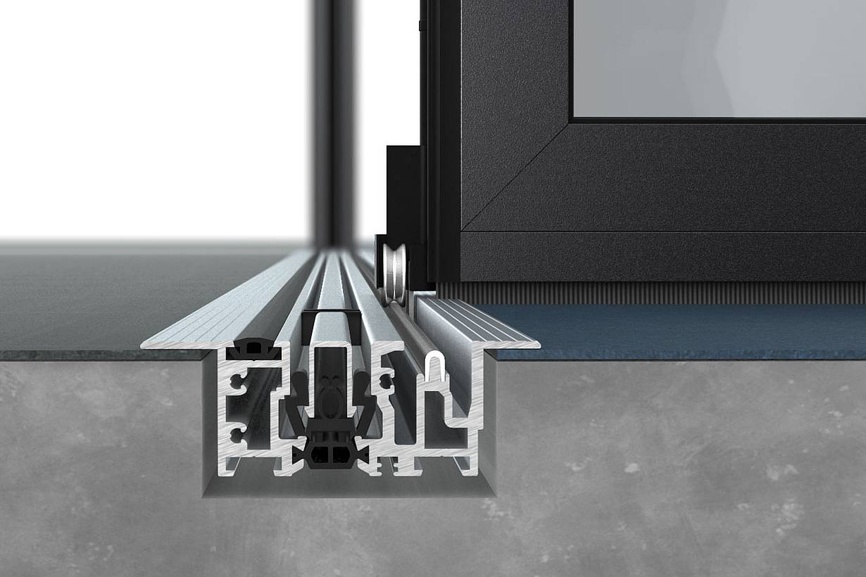 NanaWall Flush Sill - Outswing Suggested Installation