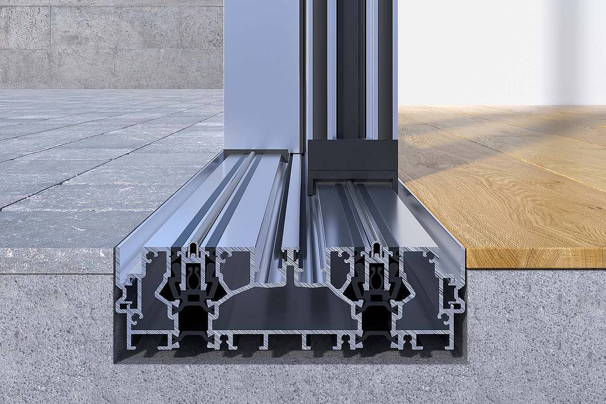Silver Flush Sill | NanaWall NW MultiSlide 630