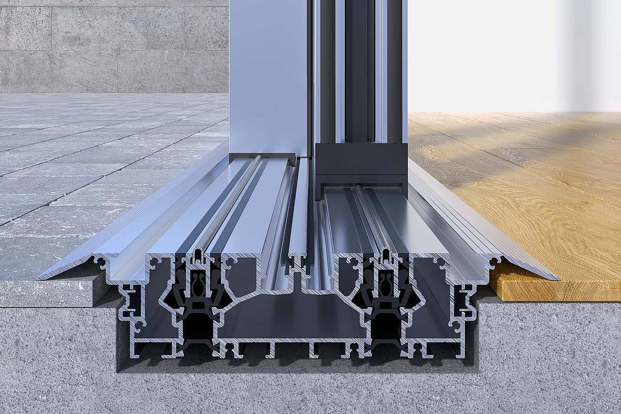 Silver Low Profile Saddle Sill | NanaWall NW MultiSlide 630
