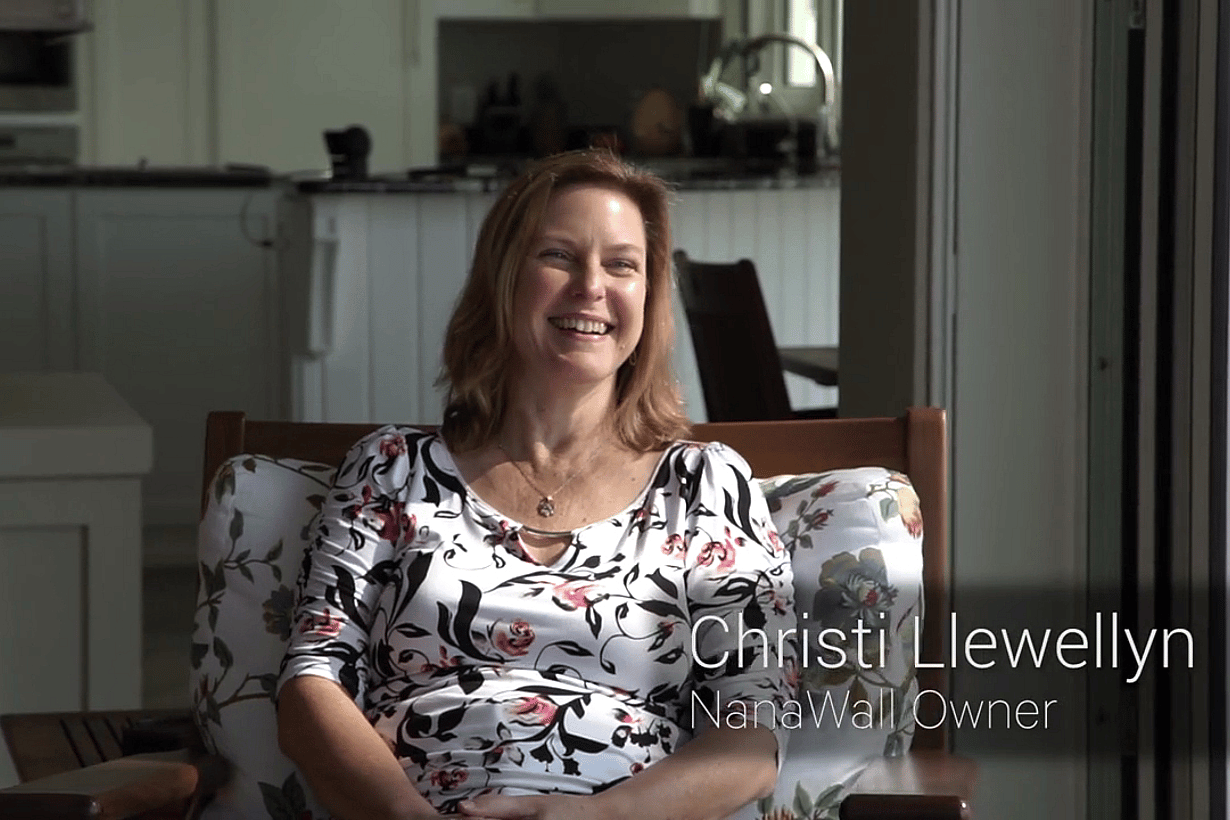 NanaWall owners Christi and David Llewellyn sharing a testimonial about hurricane performance and indoor-outdoor living