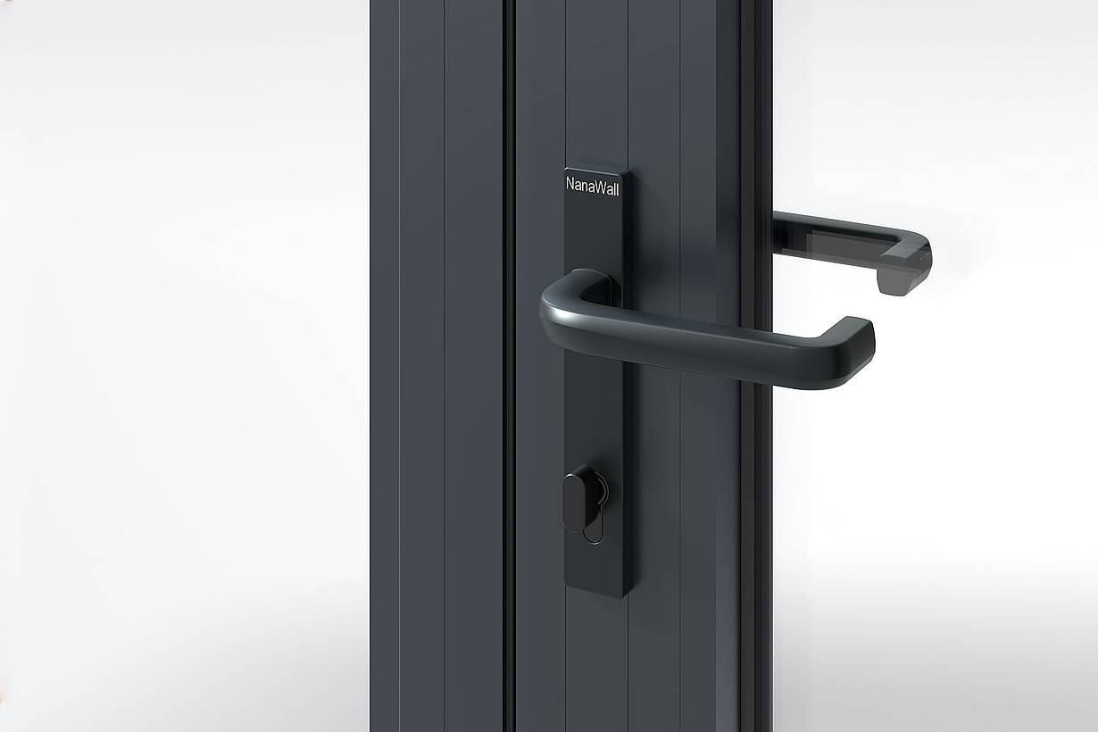 NanaWall Black Lever Handle with Return