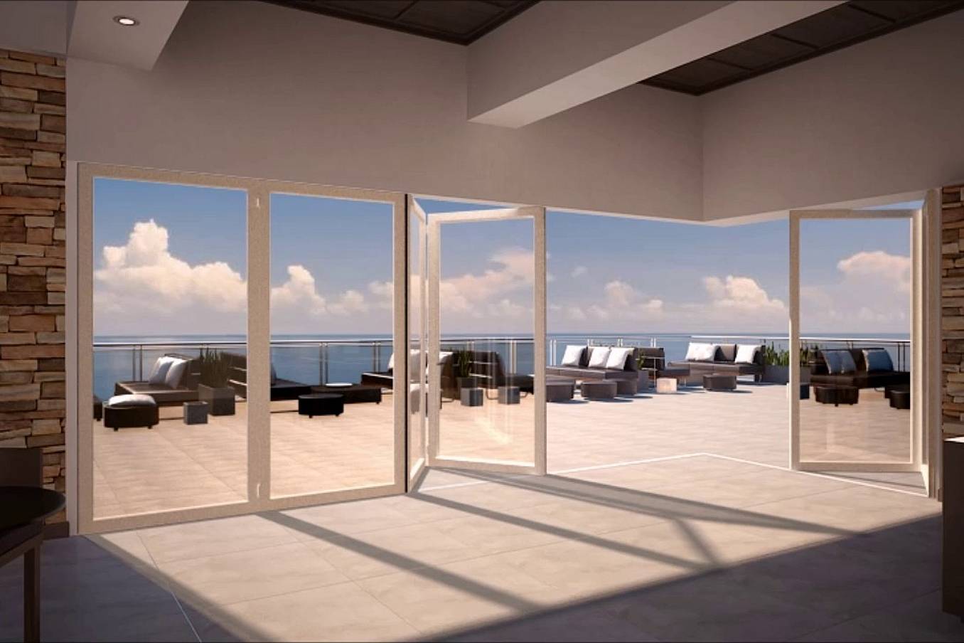 NanaWall open-corner configuration