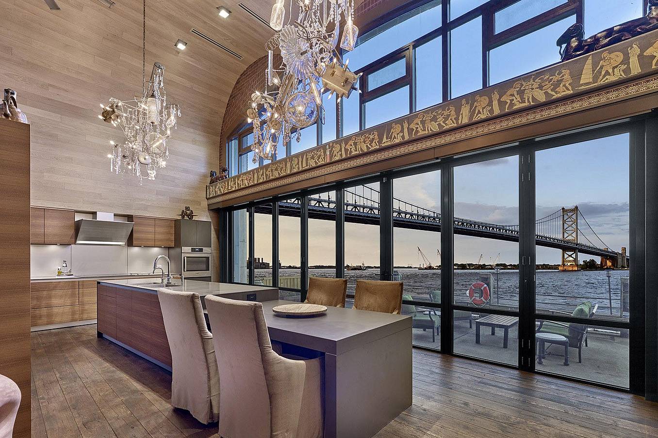 NanaWall folding glass wall system in an urban Philadelphia home, supporting energy efficiency and verified performance in cold-climate conditions