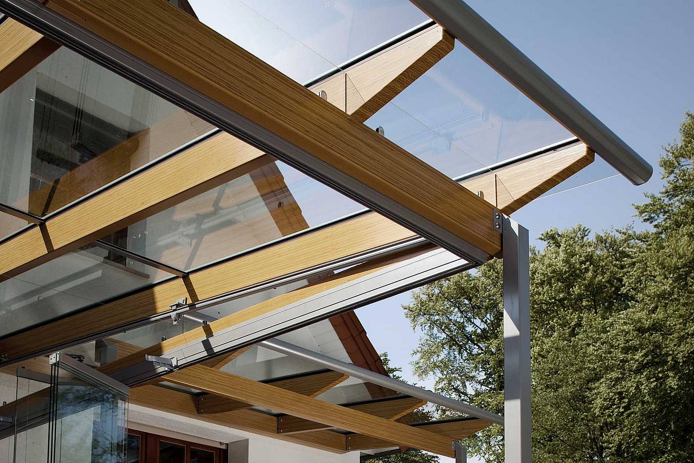 SL25 All-glass sliding doors tracks