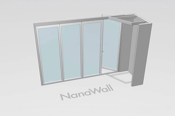 NanaWall Parking Bay I with swing panel