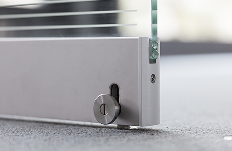 Floor Door Lock Steel Cylinder Attached To Bottom Of Door